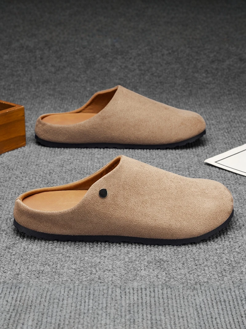 Men's Slip-On Soft-Soled Casual Thong Slippers 2026 New Style Office Commute Friendly Slip-On Backless Moccasins