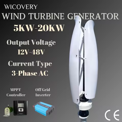 Low Speed wind turbine generator 5KW 10KW 20KW 12V 24V 48V permanent magnet wind turbine generator With controller Off Grid