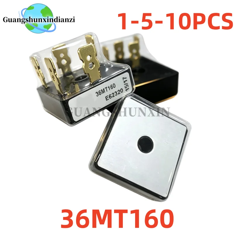1-5-10Pcs New Original 36MT160 36MT160A 36A 1600V Three-Phase Rectifier Bridge Gold Pin In Stock