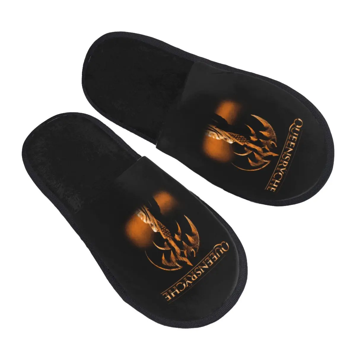 Custom QUEENSRYCHE Comfy Scuff Memory Foam Slippers Women Progressive Metal Band Spa House Shoes