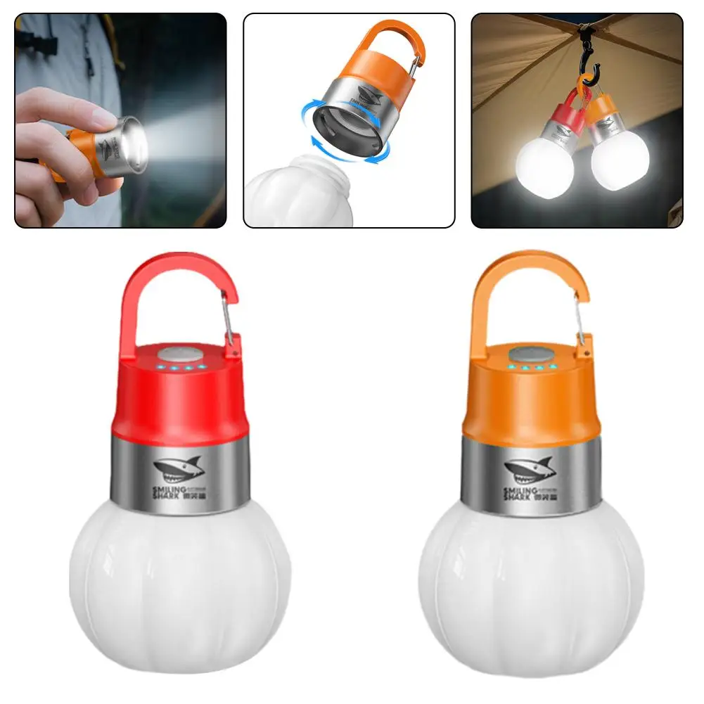 Portable LED COB Flashlight Torch USB Rechargeable Outdoor Camping Hanging Lantern With Hook Lamp Lighting Work Lights