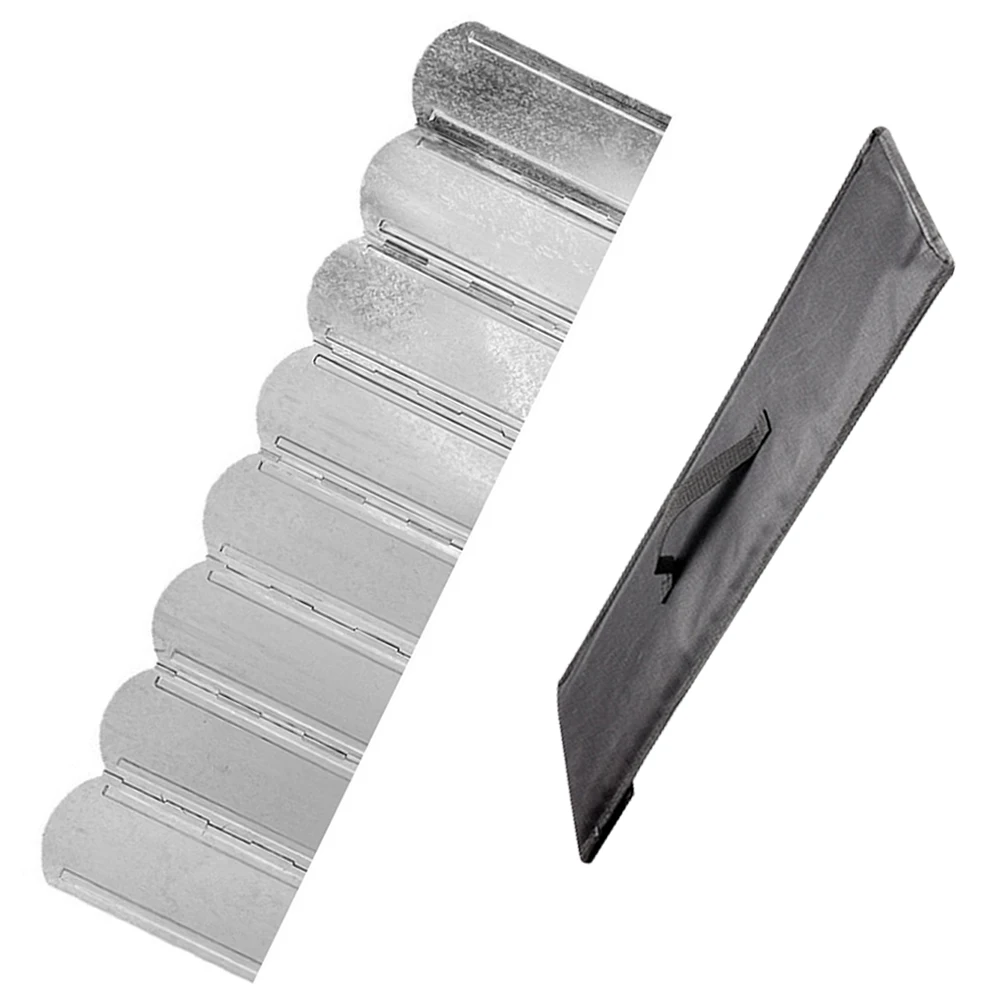 

1 Set Portable Windshield For Stove Outdoor Camping Bbq Lightweight Foldable Anti-Wind Tool Cooking Windproof Galvanized Plate