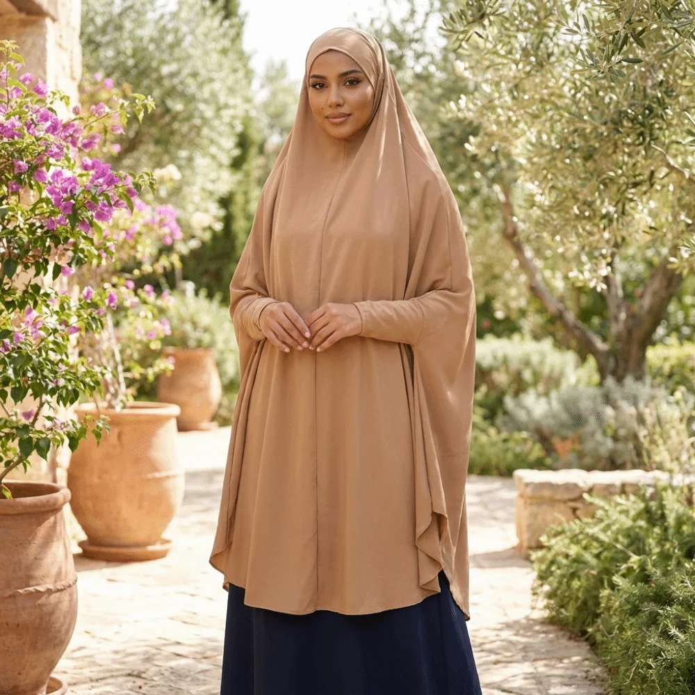 Gamis Muslim Polos Elegan Lemb - Women Formal Wear Hijab ulasan dan harga