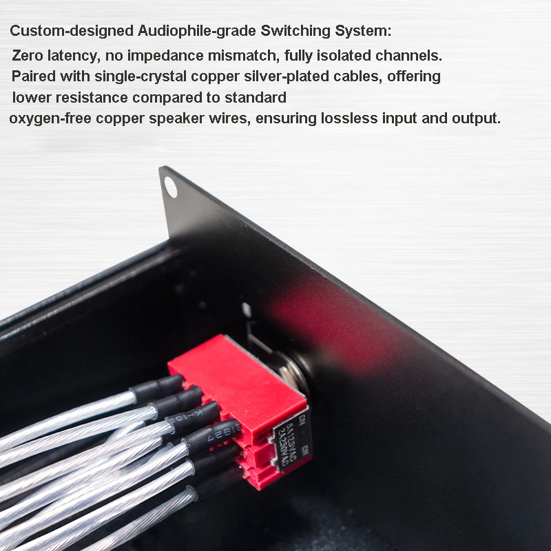 2 Input 2 Output Amplifier & Speaker Lossless Audio Signal Switcher Switch Selector Box Sound HiFi Audio Signal Splitter