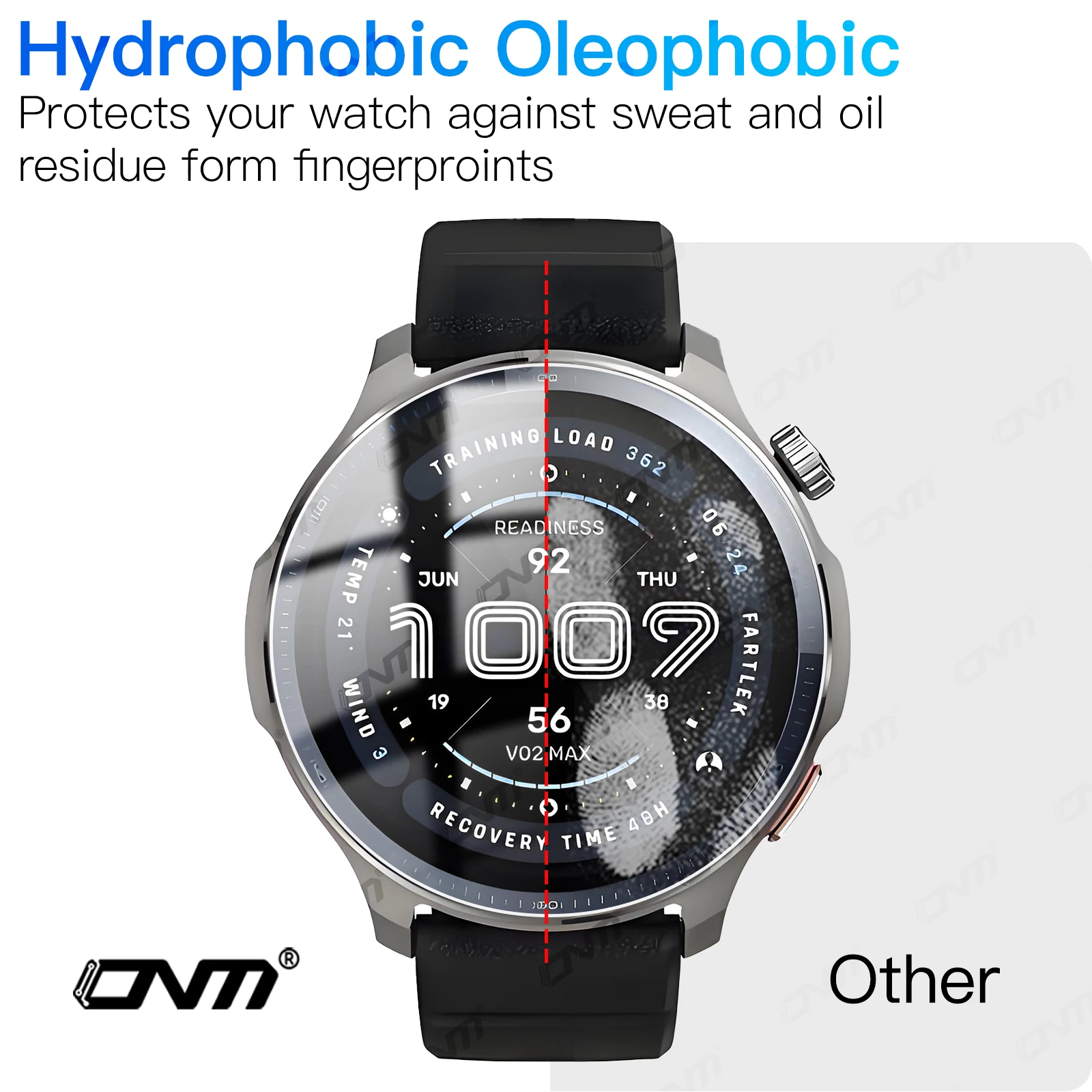 5-Pack Tempered Glass Protector for Amazfit Balance2 Smartwatch, 9H Anti-Scratch Screen Protective Film Hard Cover Accessories