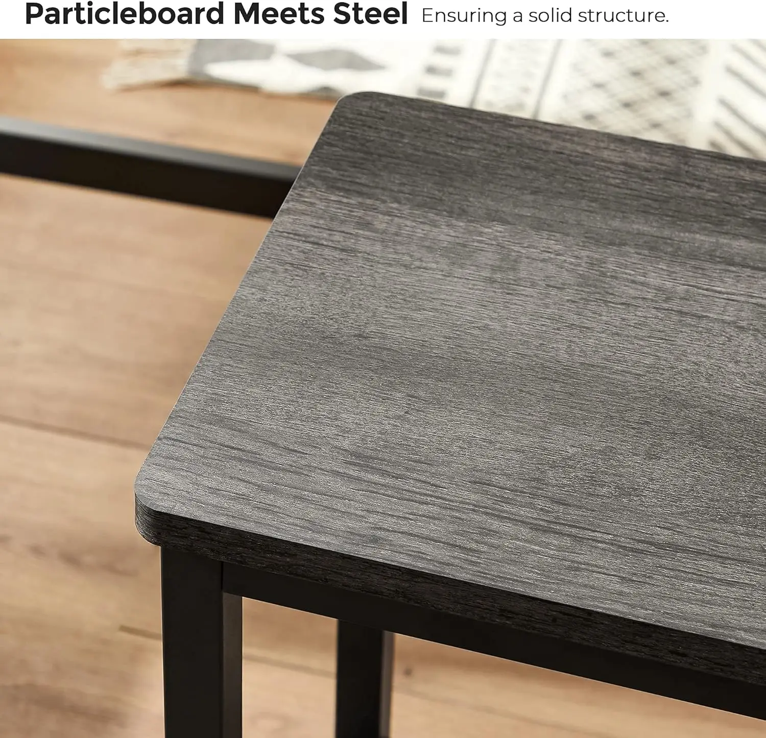 Vasagle Bar Stools, Set Of 2 Bar Chairs, Kitchen Breakfast Bar Stools With Footrest, Industrial In Living Room, Party Room,