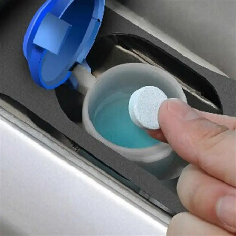 10pcs Concentrated Car Wiper Essence Effervescent Tablet Car Solid Wiper Essence Magic Tablet Glass Water Cleaner Accessories