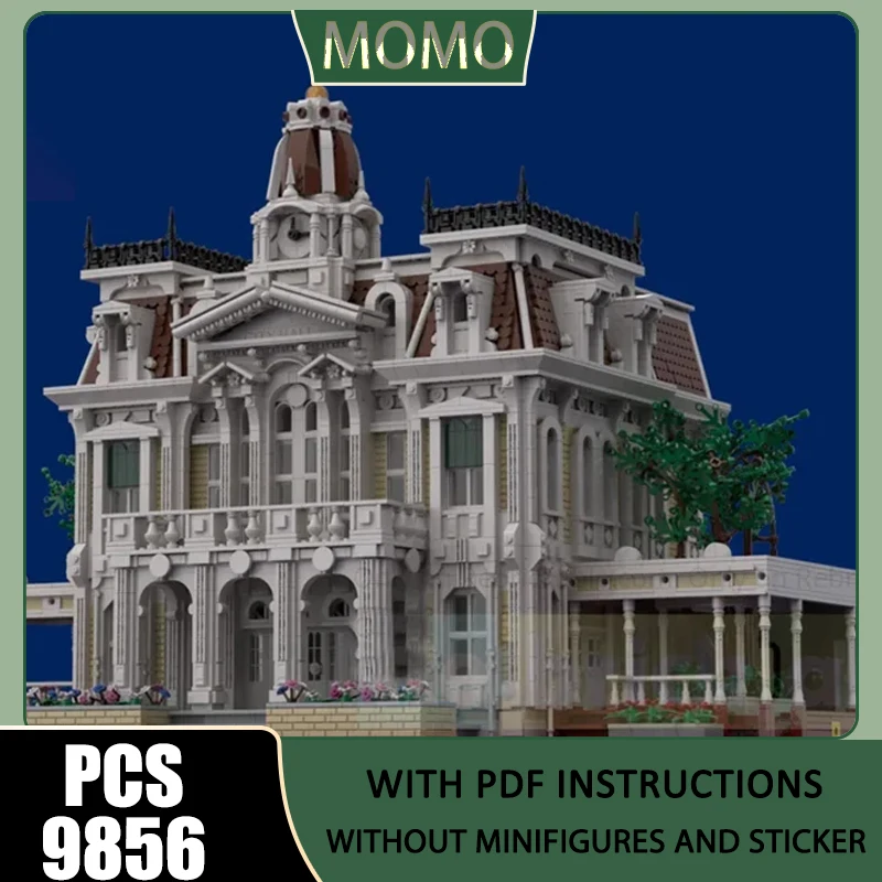 

Moc Building Blocks Magic Magic Kingdom City Hall Model Technology Brick DIY Assembly Model Construction Holiday Set Toys