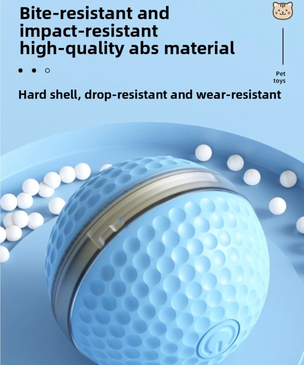 Indestructible Honeycomb Rubber Electric Dog Ball Automatic Self Jumping Rolling Interactive Chew Resistant Toy for Dogs - view 6