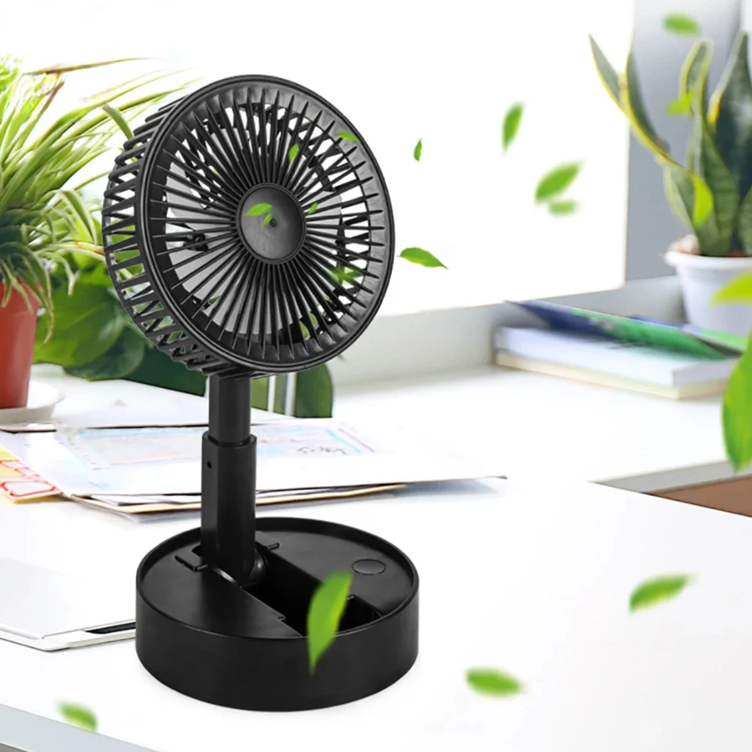 Mini ventilador portátil USB com design dobrável retrátil, conveniente e versátil, perfeito para viagens ao ar livre e uso em movimento