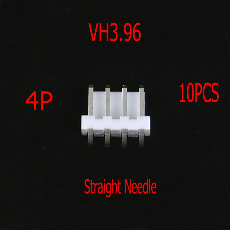 10PCS VH3.96 3.96MM 4Pin Connector Straight Needle Wire Adaptor