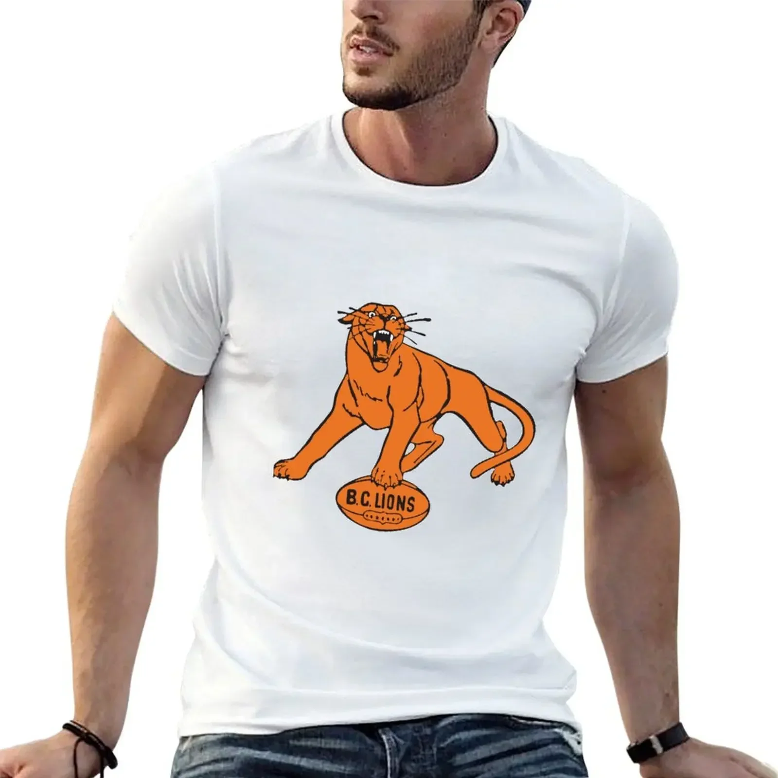 BC Lions Logo BC Logo Every Child Matters Vintage Football B.C. Li T-Shirt manga vintage anime clothes harajuku men's t-shirts