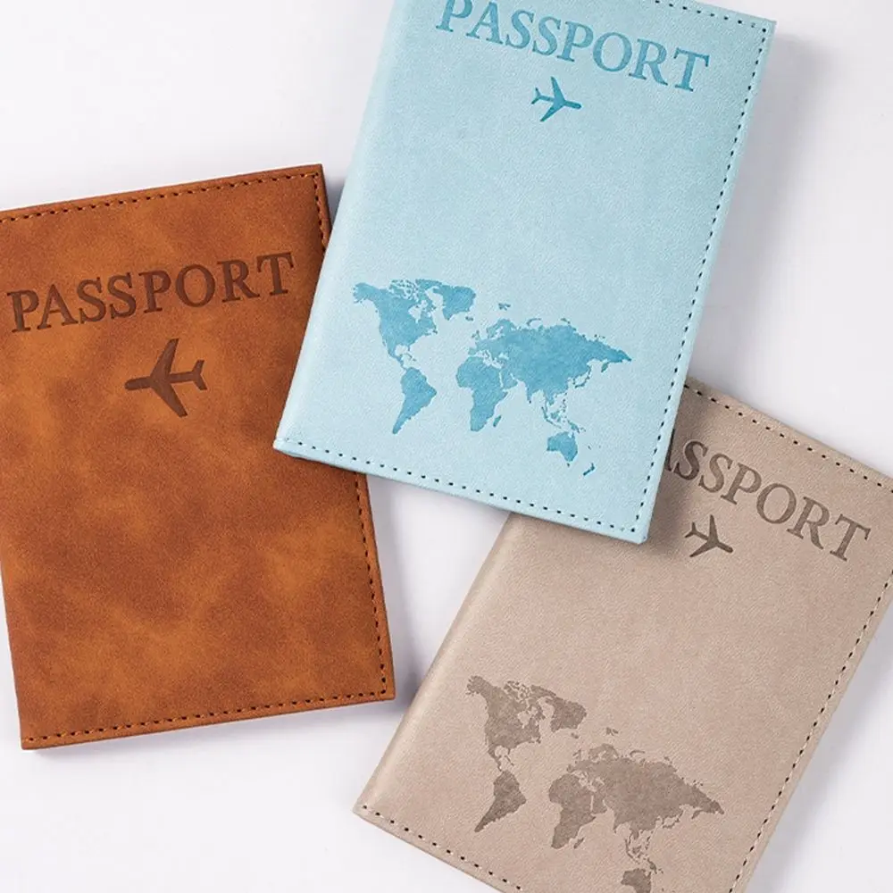 남녀공용 휴대용 PU 가죽 여권 커버, 방수 멀티 카드 문서 신용 카드 케이스, ID 카드 파우치