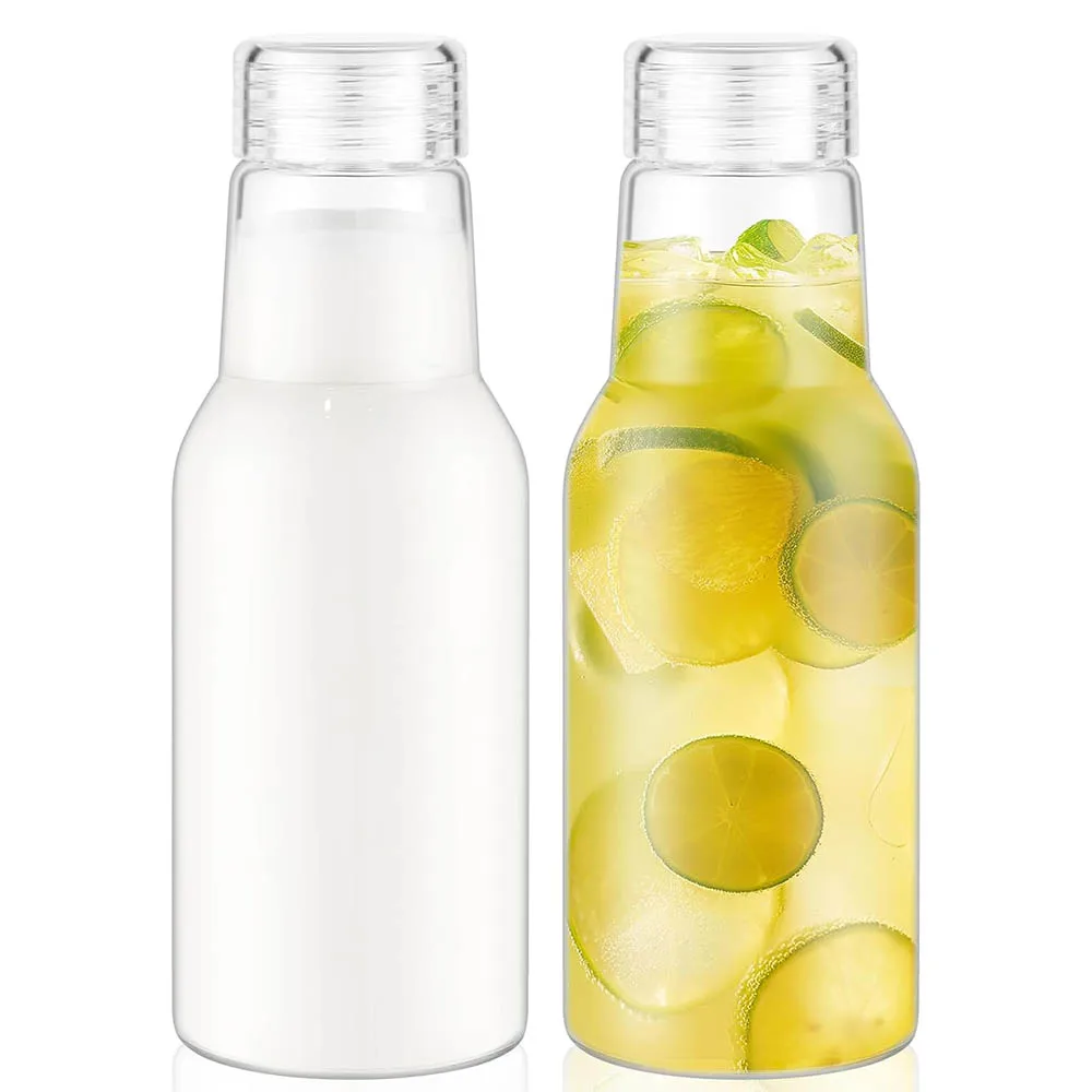 17oz Glass Bottles with Lids, for Juice,Smoothies,Water,Milks,Beverage Storage,Clear Mason Jars for Pickles,Jams,Food Storage