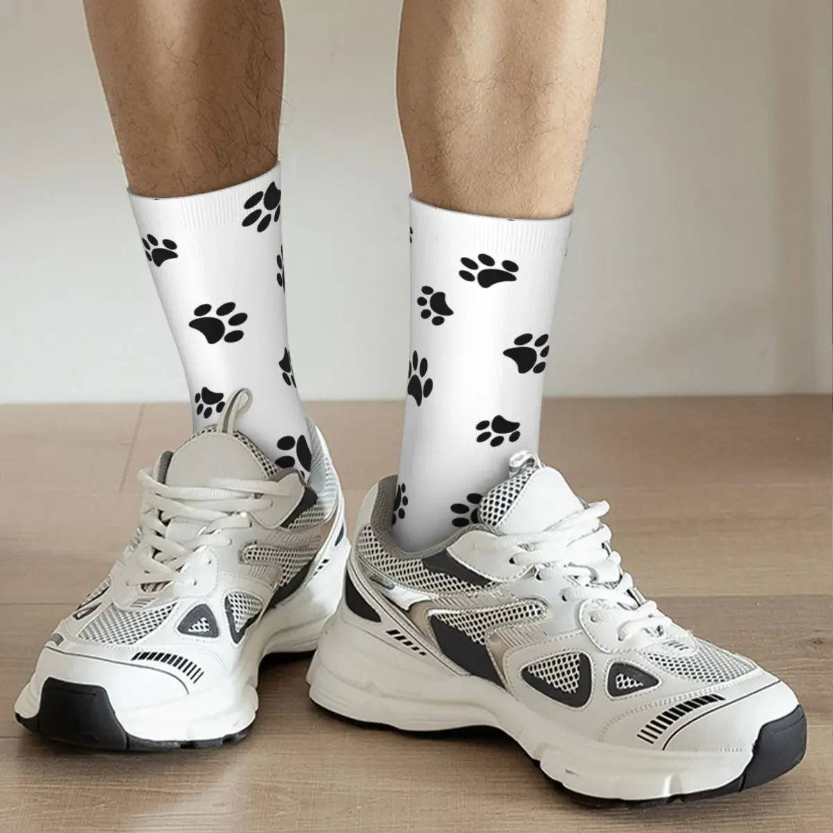 Happy Funny Male Men Socks Harajuku Black Paw Sock High Quality Women Sock Spring Summer Autumn Winter Breathable Cute Sock