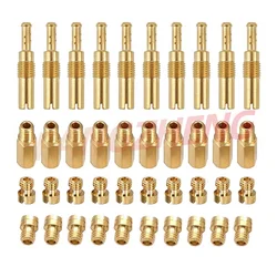 10pcs Carburetor Main Jets Slow Pilot Jets M5 6mm M4 5mm Thread For PWK Keihin OKO CVK Carb Set Injector Nozzle Motorcycle Part