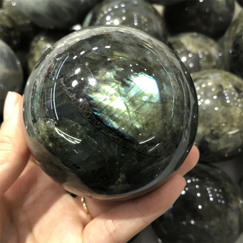 

7CM Natural Labradorite Sphere Crystal Fengshui Healing Reiki Stone Home Office Decoration Lovers Gifts 1pcs