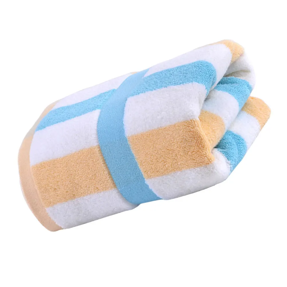 

Pure Cotton Color Striped Bath Towel Oversized Large Spa Towels Lightweight Portable Quick Dry Bath Sheet Household