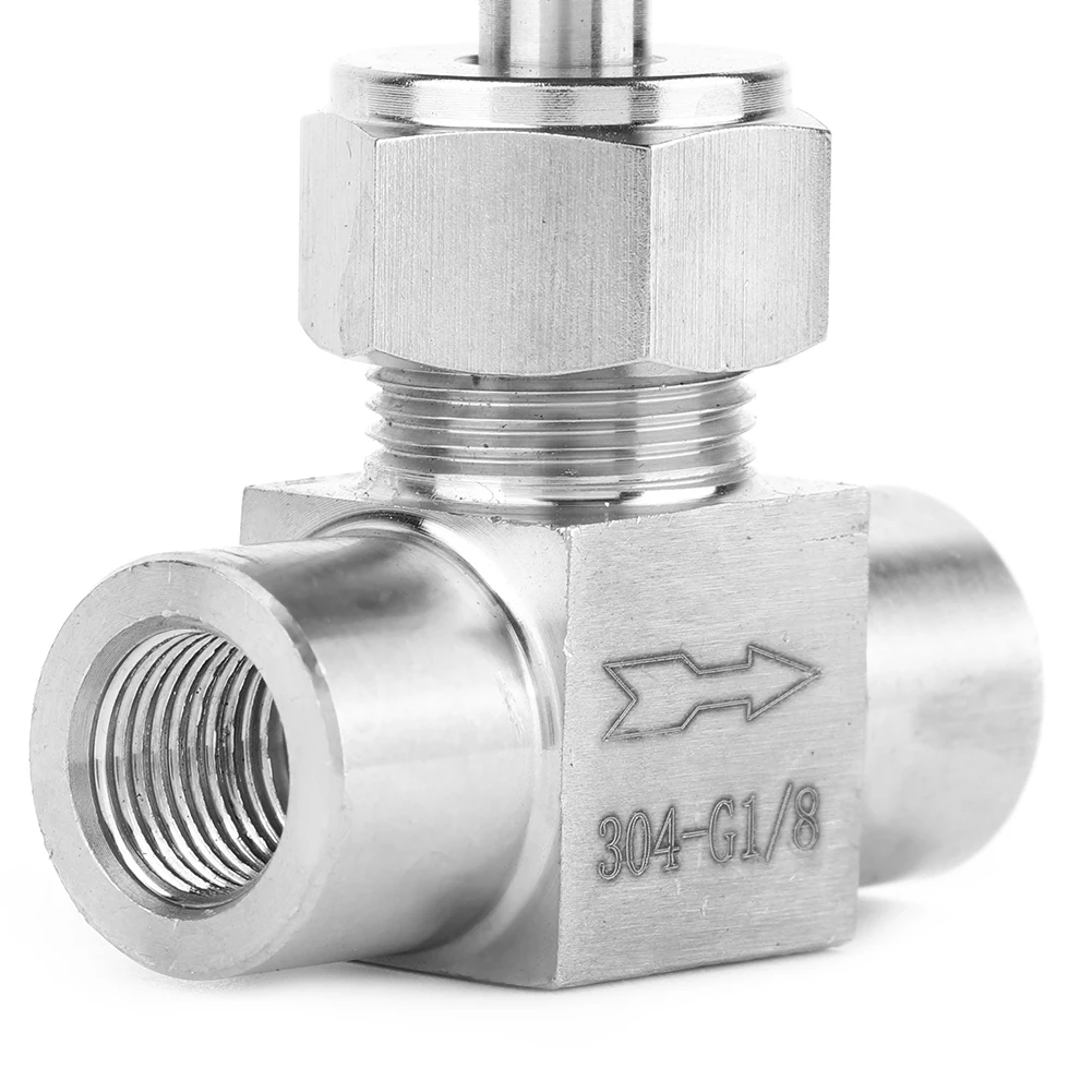 304 Stainless Steel Female Thread BSPP Stainless Steel BSPP Female Thread Straight Needle Valve for Water Gas Oil