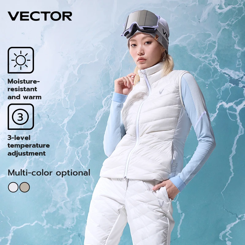 VECTOR Heating Vest 3-Level Adjustable Ski Heated Vest Graphene Heat Coat Heated Vest Hiking Camping Sportswear Coat Women Men