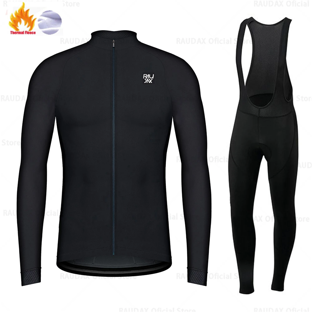 

Raudax Winter Thermal Fleece Cycling Jersey Set Sports Team Cycling Suit Mountian Cycling Clothing Ropa Ciclismo Invierno Hombre