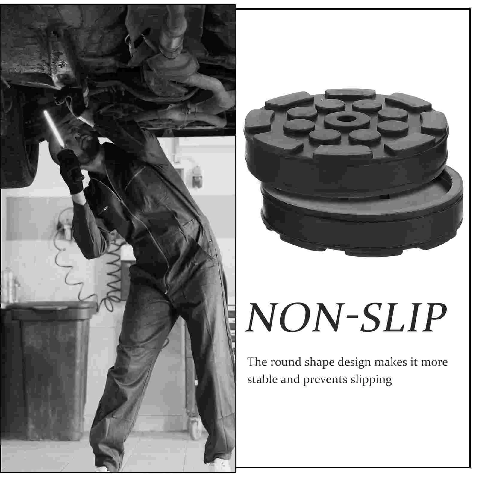 2 Pcs Car Jacking Pad Octagonal Foot 2pcs (No 5) Cars Floor Rubber Adapter Block