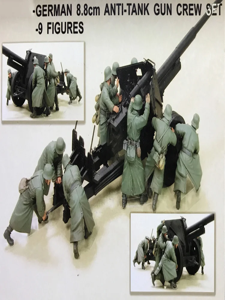 

Неокрашенный комплект 1/35 gk анти-Танк старинная Экипировка-9 фигурок историческая Неокрашенная Фигурка Набор из смолы модель