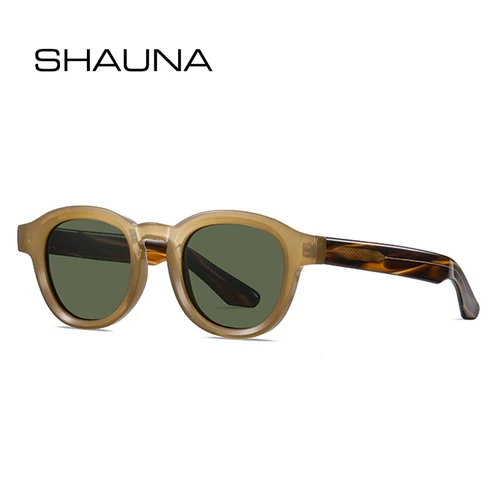 SHAUNA, nuevas gafas de sol ovaladas de lujo para mujer, gafas de sol polarizadas a la moda transparentes antiluz azul, gafas de sol Punk para hombre, gafas de sol UV400