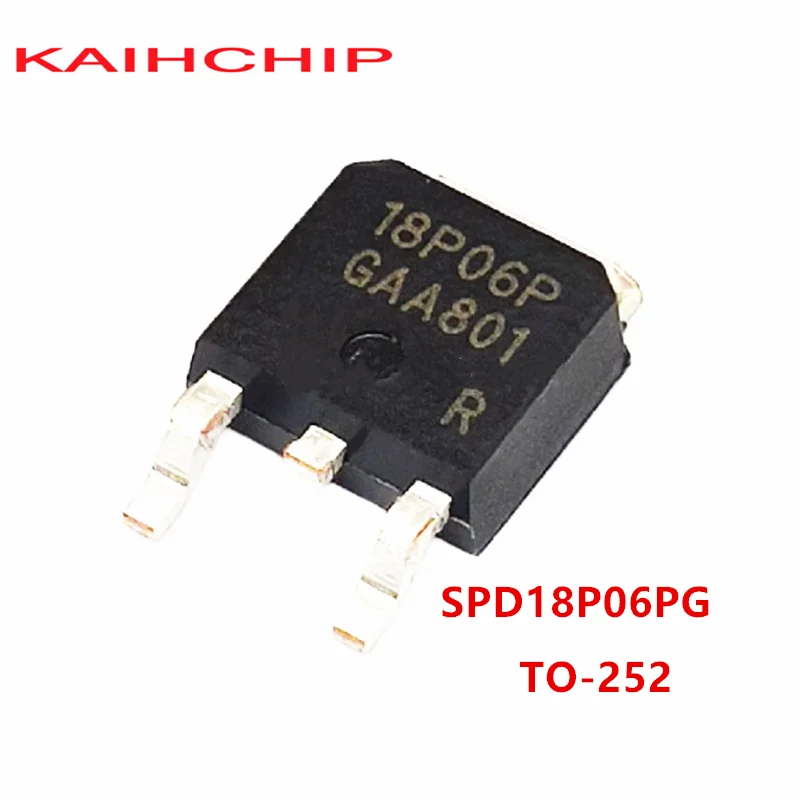 10pcs SPD18P06P TO-252 18P06P SMD 18A 60V Field Effect MOS Tube SPD18P06PG