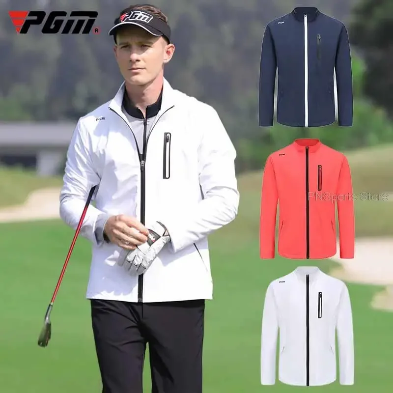 Pgm Golf Clothes Men\'S Windbreaker Coat Waterproof Zipper Golf Jacket Male Windproof Sports Jacket Autumn Winter Sportswear