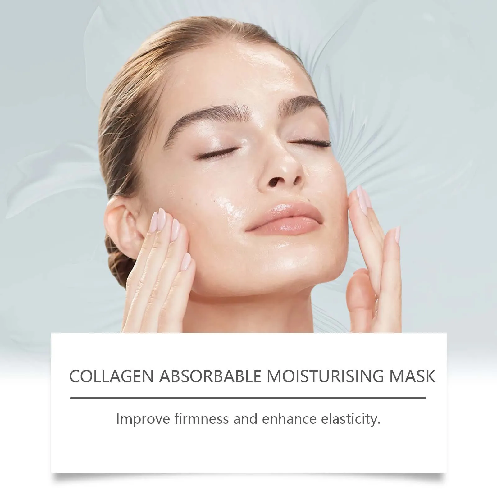 Collagen Face Mask Hydrating Shrinking Pores Fade Fine Lines Moisturizing Refreshing Hyaluronic Acid Sheet Mask Korean Skin Care