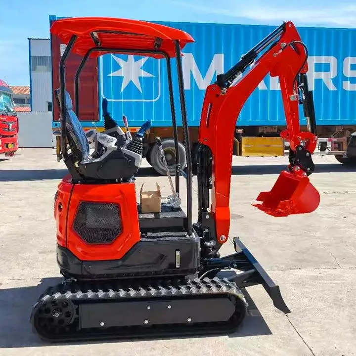 

Hot Sale 1800KG Mini Digger Excavator EPA Engine 360° Rotation Compact Crawler Machine Home Garden Construction Mini Bagger