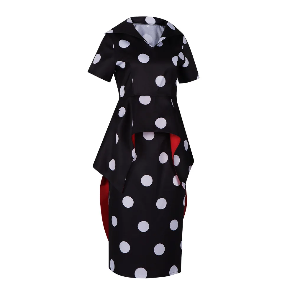 Coraline Cosplay Dress  Cosplay Costume Polka Dot Dress The Other Mother Cosplay Halloween Scary Mother Cosplay