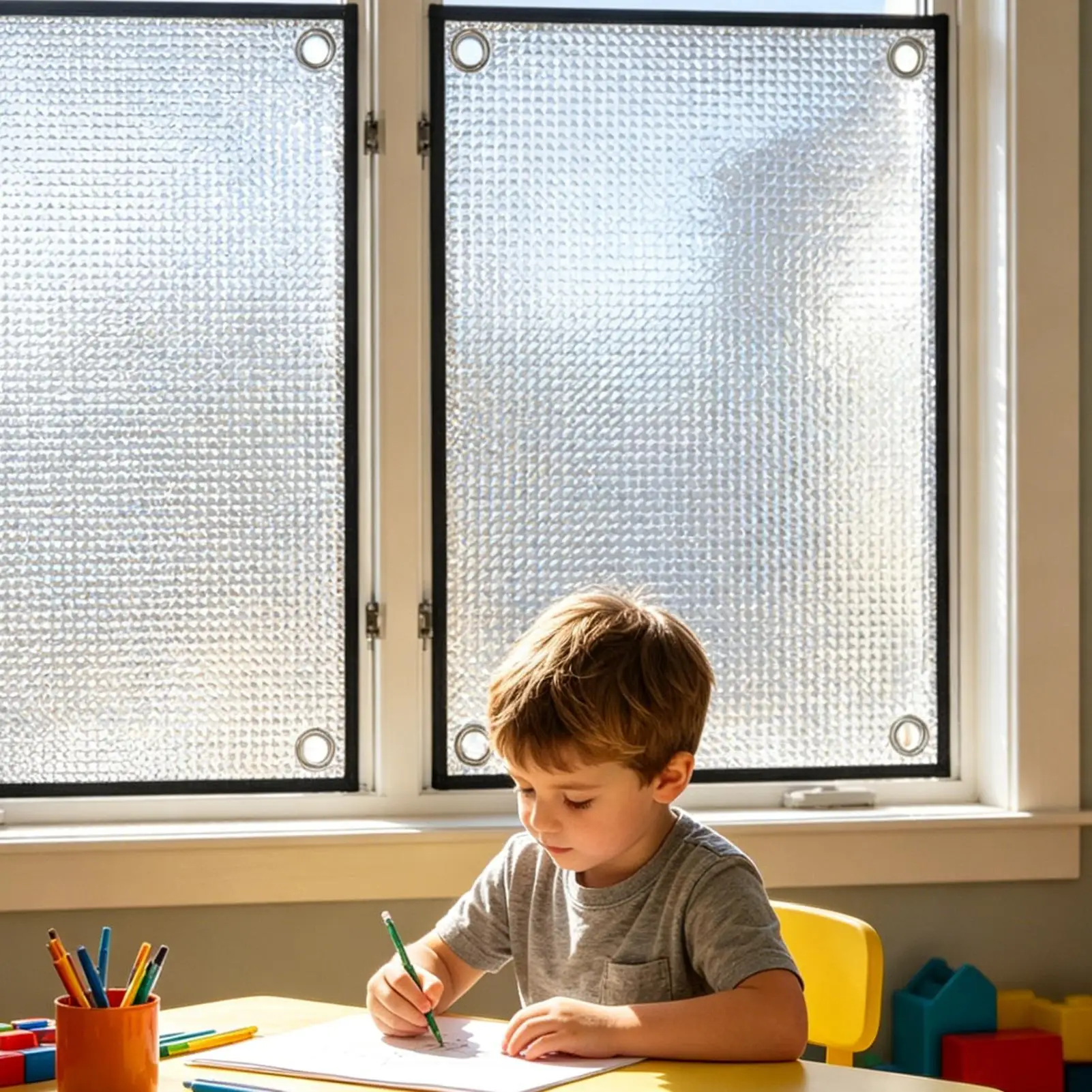 UV Blocking Window Film Reusable Room Darkening Privacy Protection House Window Tint Heat Blocking for Home Office Bedroom