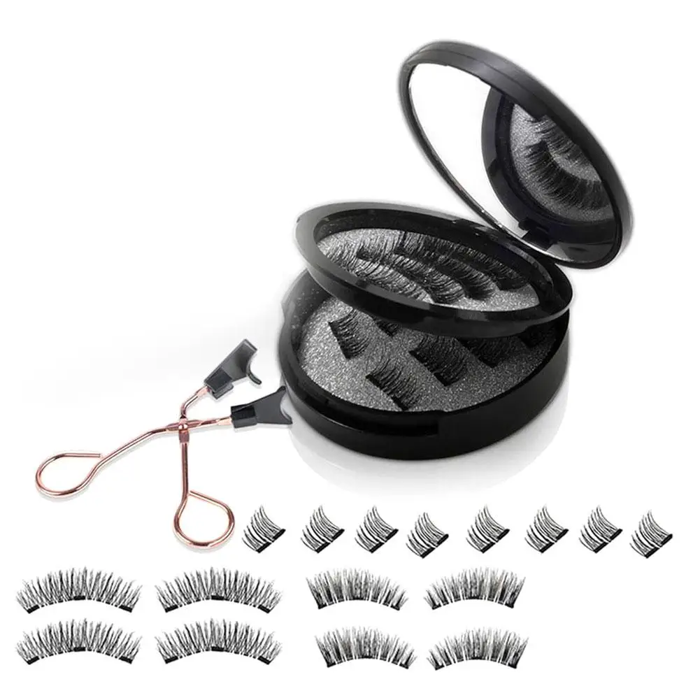 16Pair Magnetic Eyelash Strap Clip Set Magnetic Eyelashes 24P-3 Half Eye Double Magnetic Magnet Set Makeup Beauty