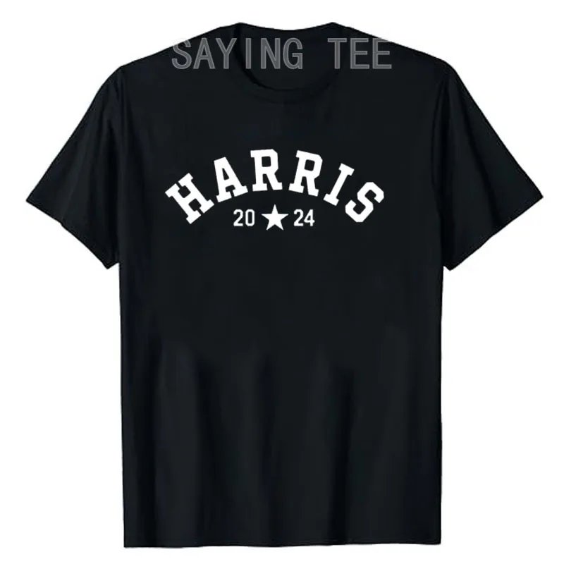 

Kamala Vintage Curved Baseball Font Kamala Harris 2024 T-Shirt Humor Funny Letters Printed Sayings Campaign Tee Top Novelty Gift