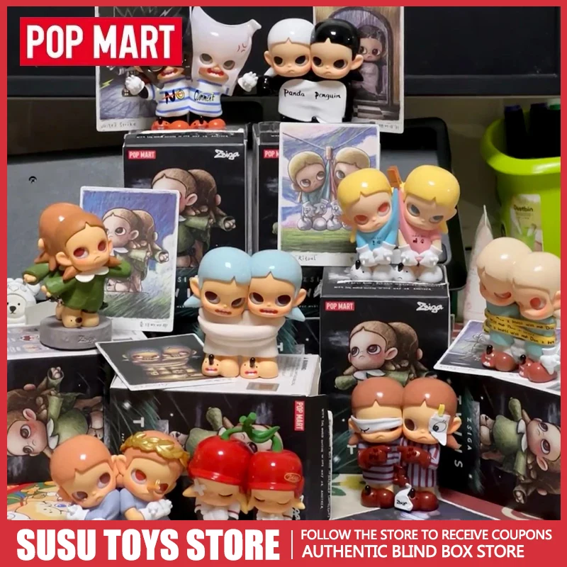 

POPMART Official Zsiga Gemini Series Blind Box Trendy Toy Figurine, Gift Toy for Giving, Decor