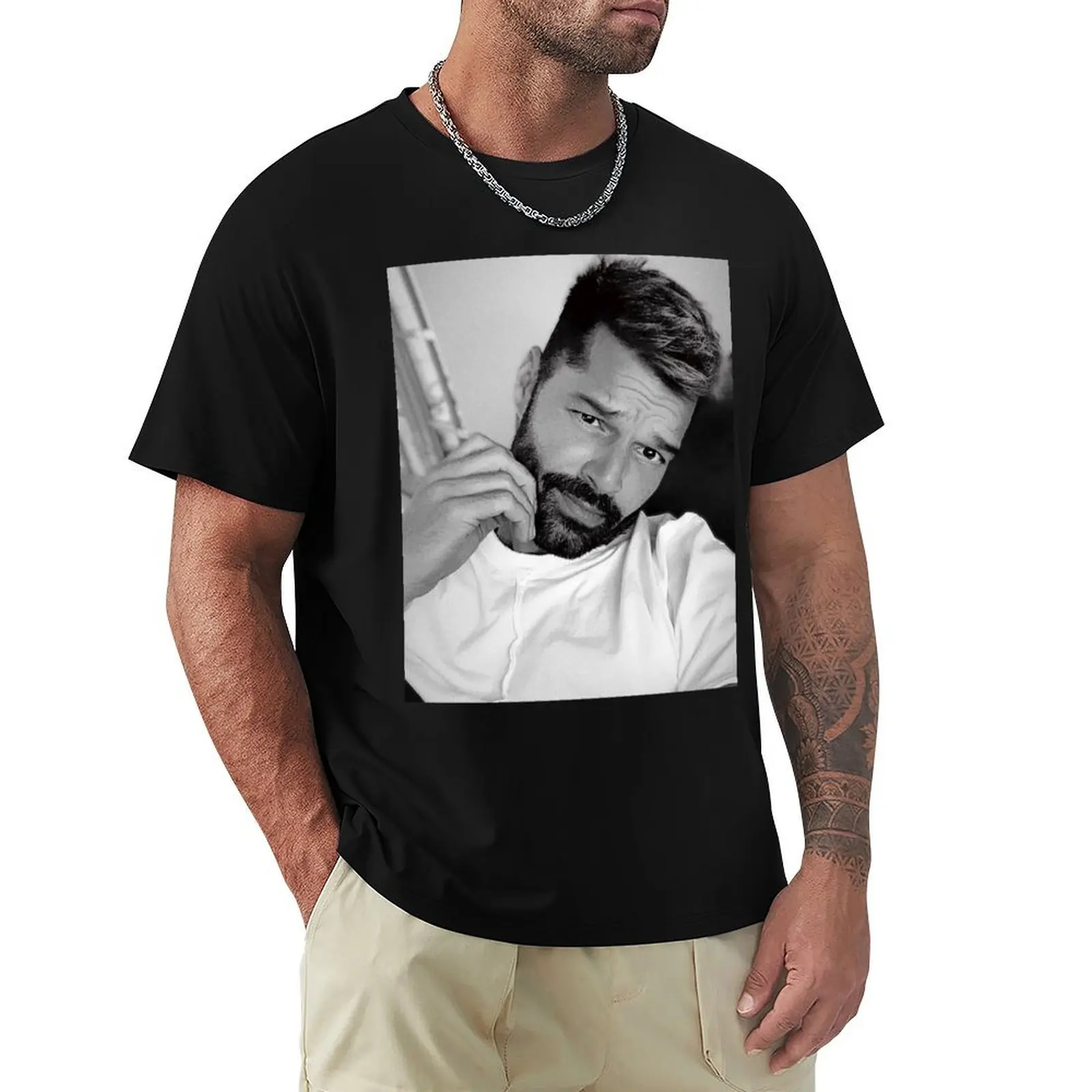 Ricky Martin T-Shirt quick-drying T-shirts oversize blue archive t shirt men