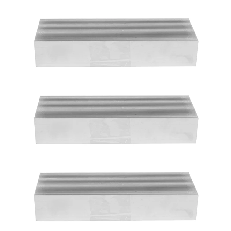

2025 New-3X Aluminum Heat Radiator Heatsink Cooling Fan 200X69x37mm Silver Tone
