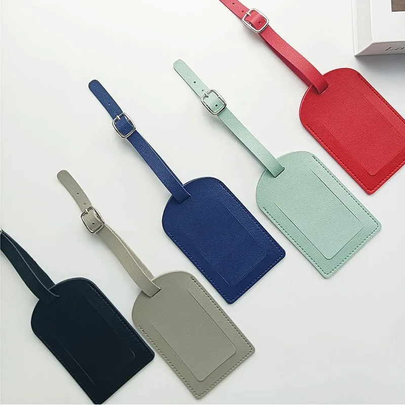 

1PC PU Leather Cute Luggage Tag Suitcase Tags Name ID Address Lable Bag Tags for Luggage Travel Tags Holiday Travel Accessories