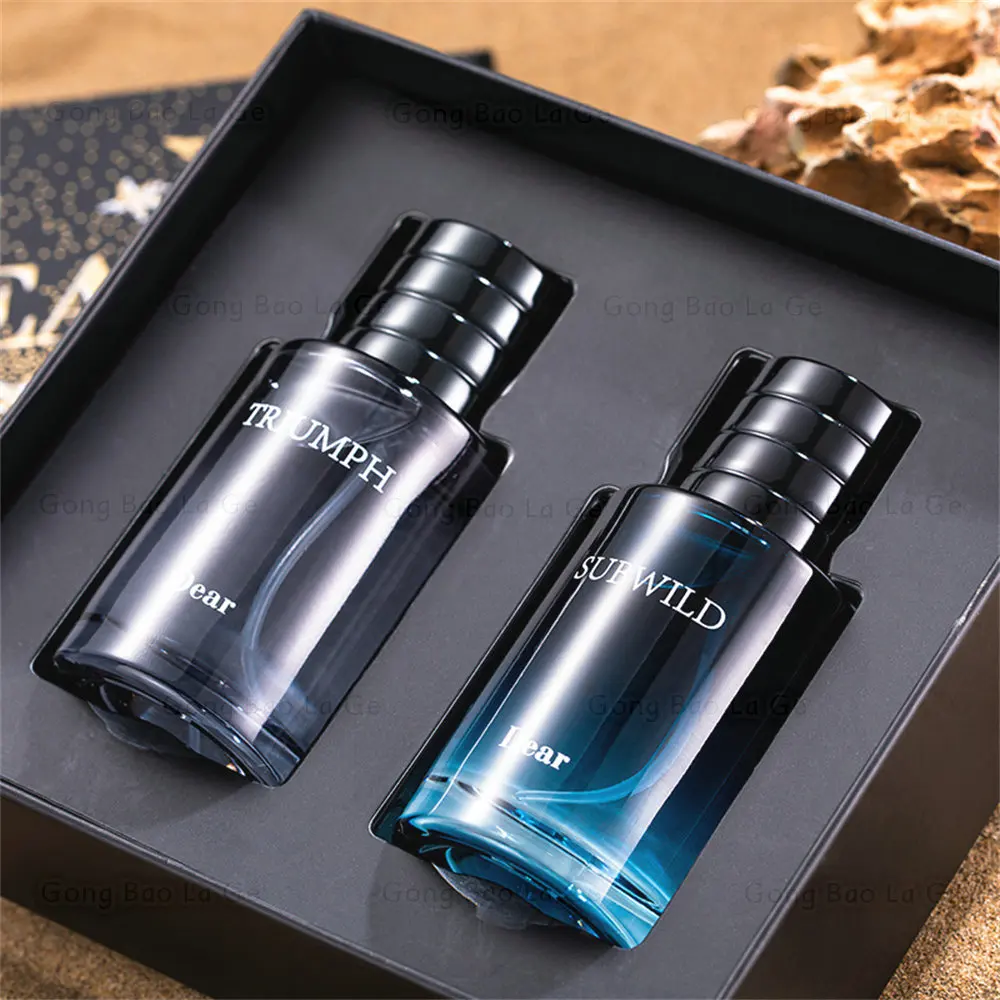 Gift Box Two Piece Set Fragrance Lasting Body Spray Perfume Essential Oil Scent Pheromone Eau De Parfum Cologne 100ml Toilette