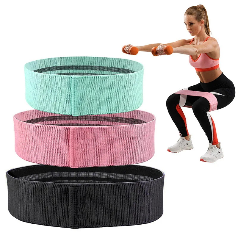 Yoga Elastic Band Fitness Abuse Hip Ring Resistance Band Hip Ring Fitness Elastic Band Squats Non-slip Non-curling