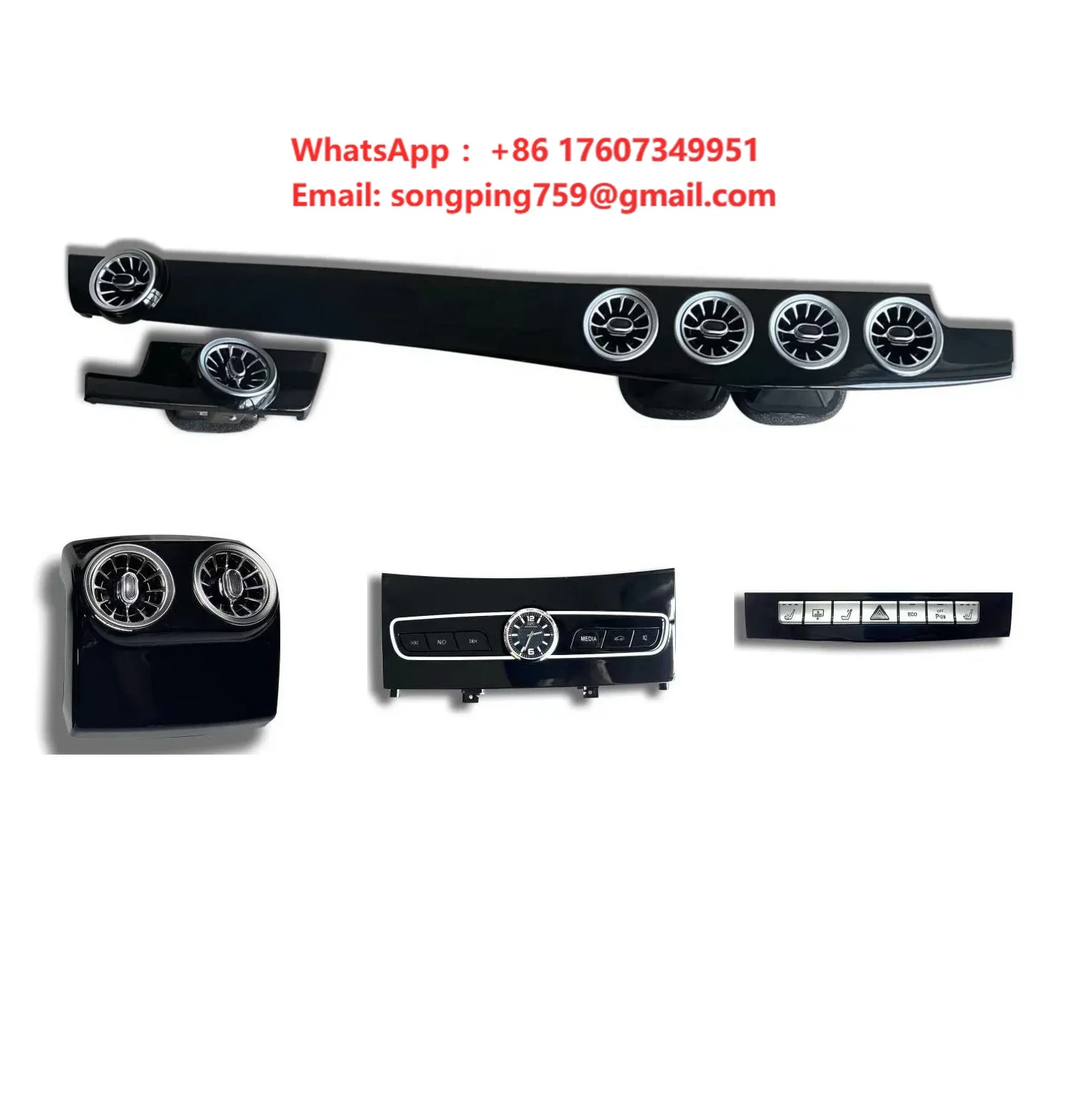 Right Accessories Interior Turbine Vent Panel Overlay for Mercedes-Benz E W212  W207 E300 E260 E200 E320 Interior Center Console
