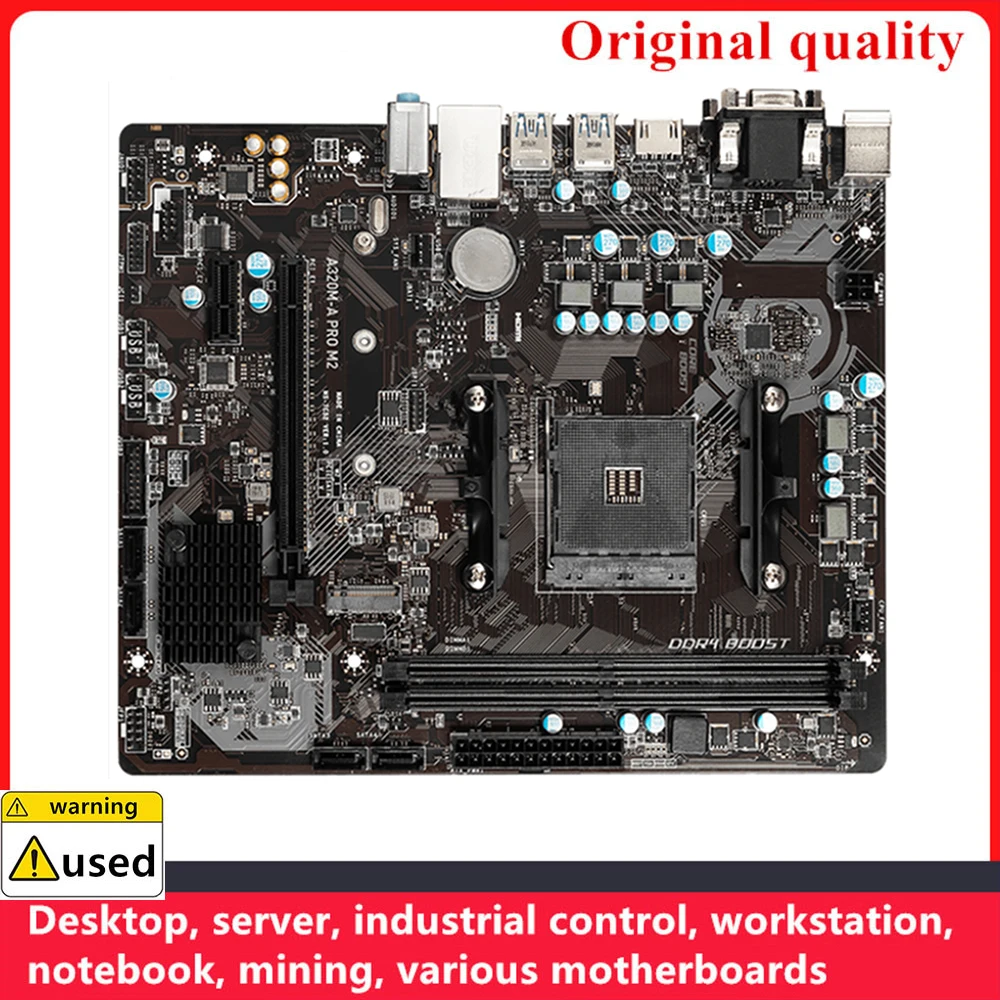 

For A320M-A PRO M2 Motherboards Socket AM4 DDR4 32GB For AMD A320 Desktop Mainboard SATA III USB3.0