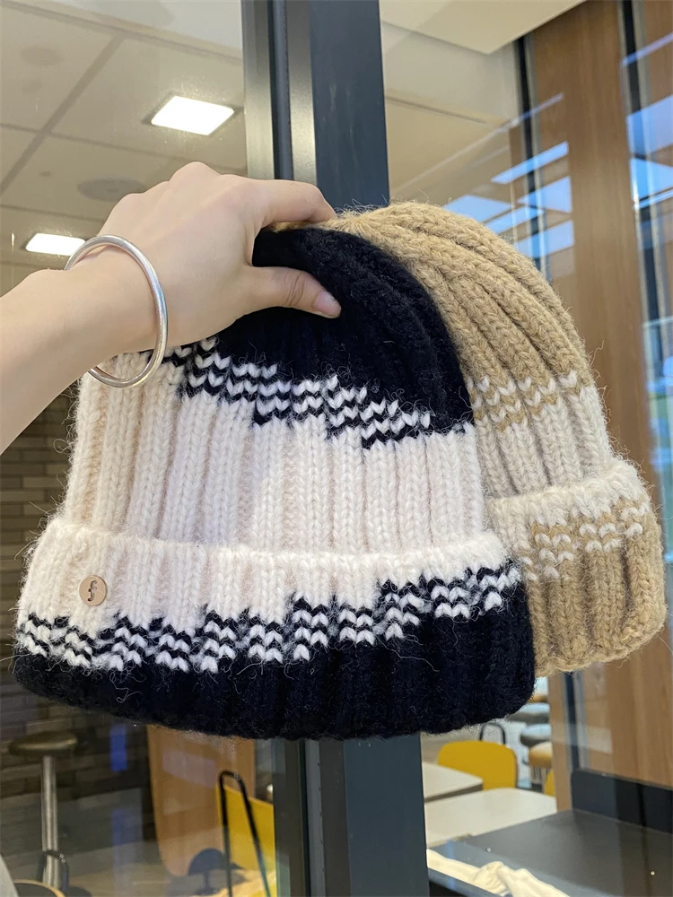 bone-de-la-de-malha-coreano-sle-color-blo-thiened-feminino-outono-inverno-quente-a-prova-de-vento-protecao-para-os-ouvidos-all-match-face-slim