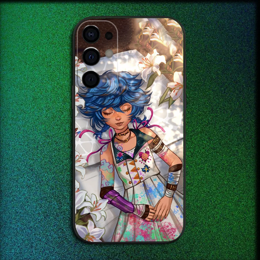 حافظة هاتف أنيمي إيشا غامضة لهاتف سامسونج S25، S24، S21، S22، S23، S30، Ultra، S20، Plus، Fe، Lite، Note، 10,9,5G غطاء أسود