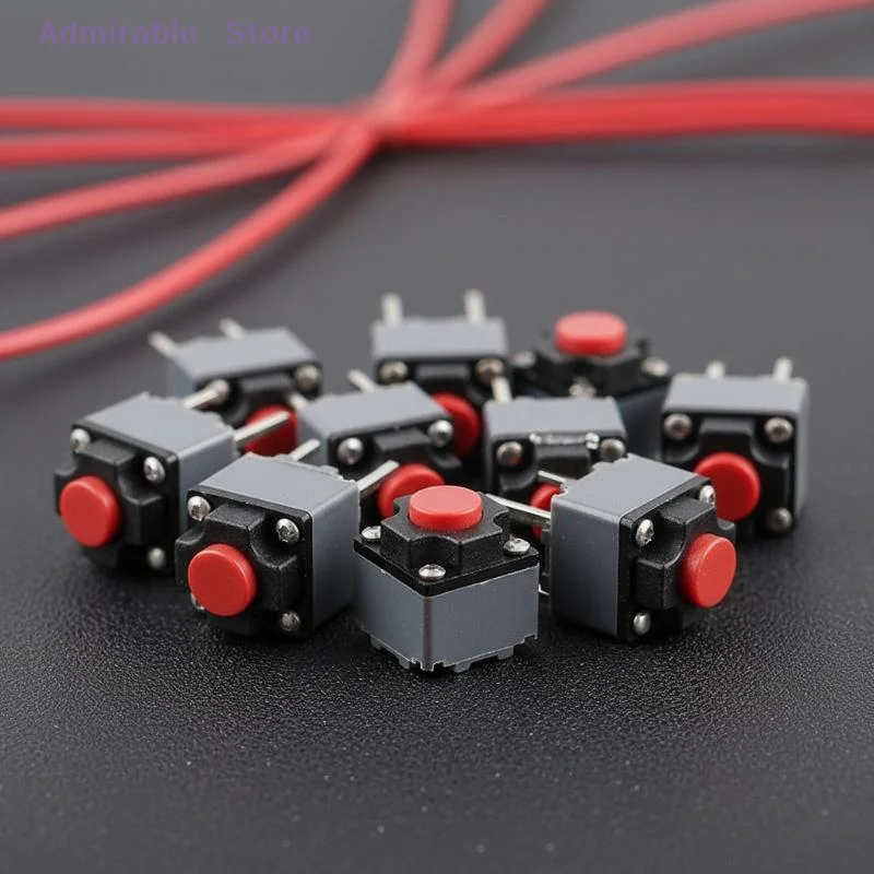 w10Pcs Kailh 6x6x7.3mm Silent Micro Switch Mute Button For Wireless Mouse DIY Repair Low Noise Long Lifespan Easy Installation