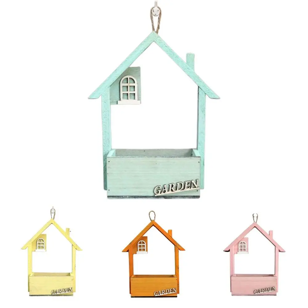 

Настенная подвесная цветочная корзина в форме дома, креативный настенный держатель для цветов, украшения для рукоделия