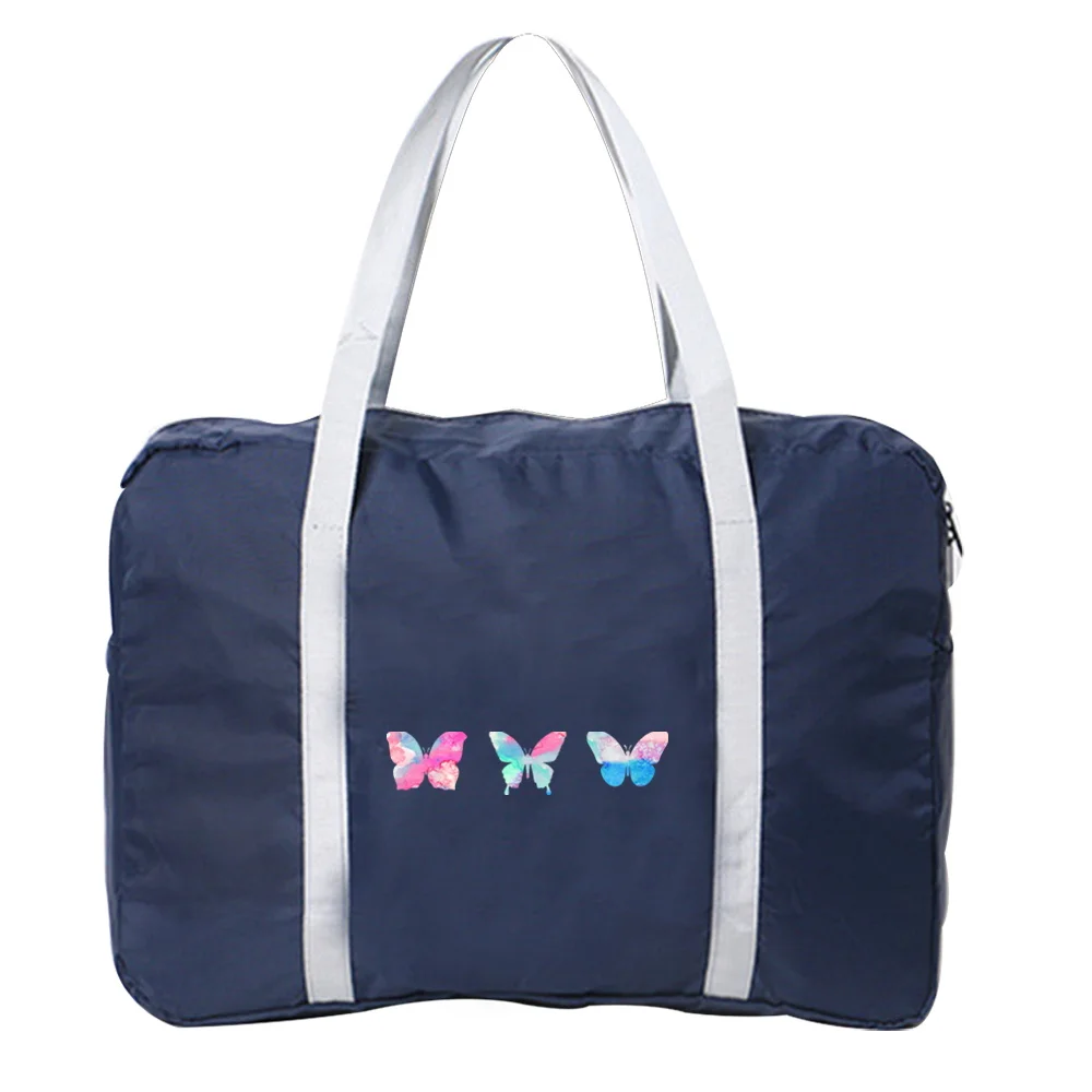 Bolsas de viaje plegables Unisex, bolsa de equipaje de gran capacidad, bolsos de mano con estampado de mariposa, bolsas de viaje, envío directo