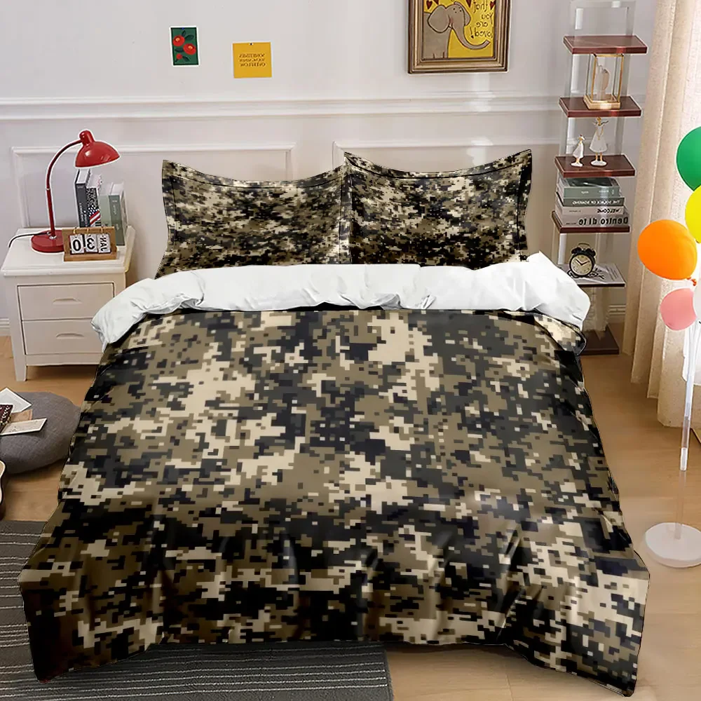 Camouflage Outdoor Gear Set Multiple sizes kid's and adults' bedroom Exquisite 3PC bedding set, gift